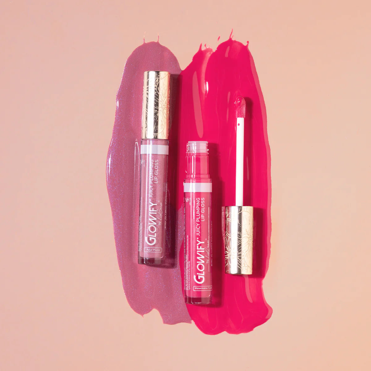 Glowify Juicy Plumping Pink Pucker Lip Gloss Duo