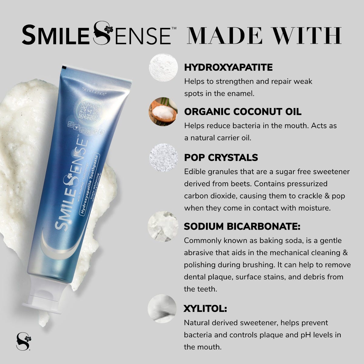SmileSense™ Hydroxyapatite Toothpaste with BritePop™ Technology